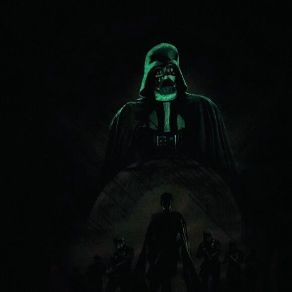 Darth Vader Glow In The Dark Star Wars T-Shirt Enlist Now The Galactic Empire SM - Picture 4 of 11